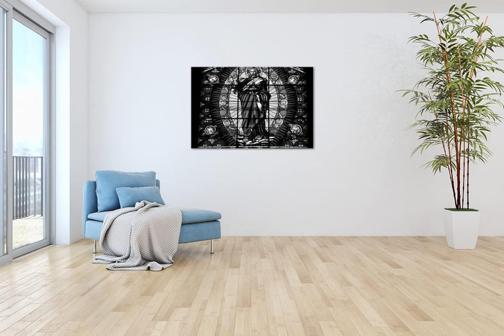 deyoli gläserner Sohn Gottes Format: 80x60 als Leinwand, Effekt: Schwarz&Weiss, Motiv fertig gerahmt
