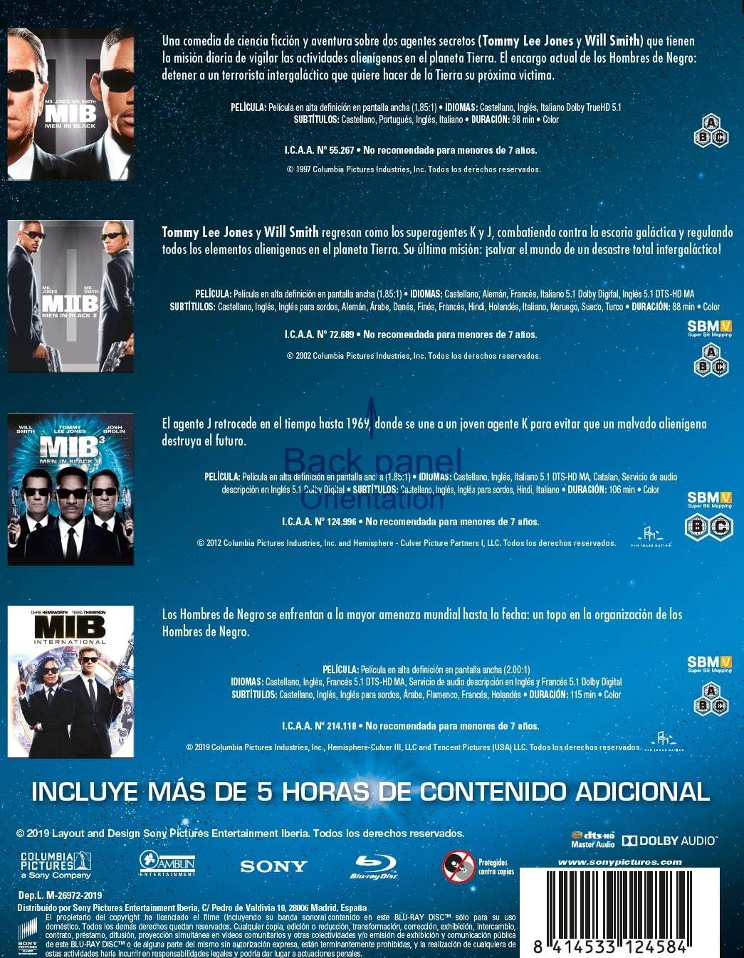 Men in black pack 1+2+3+international (bd)
