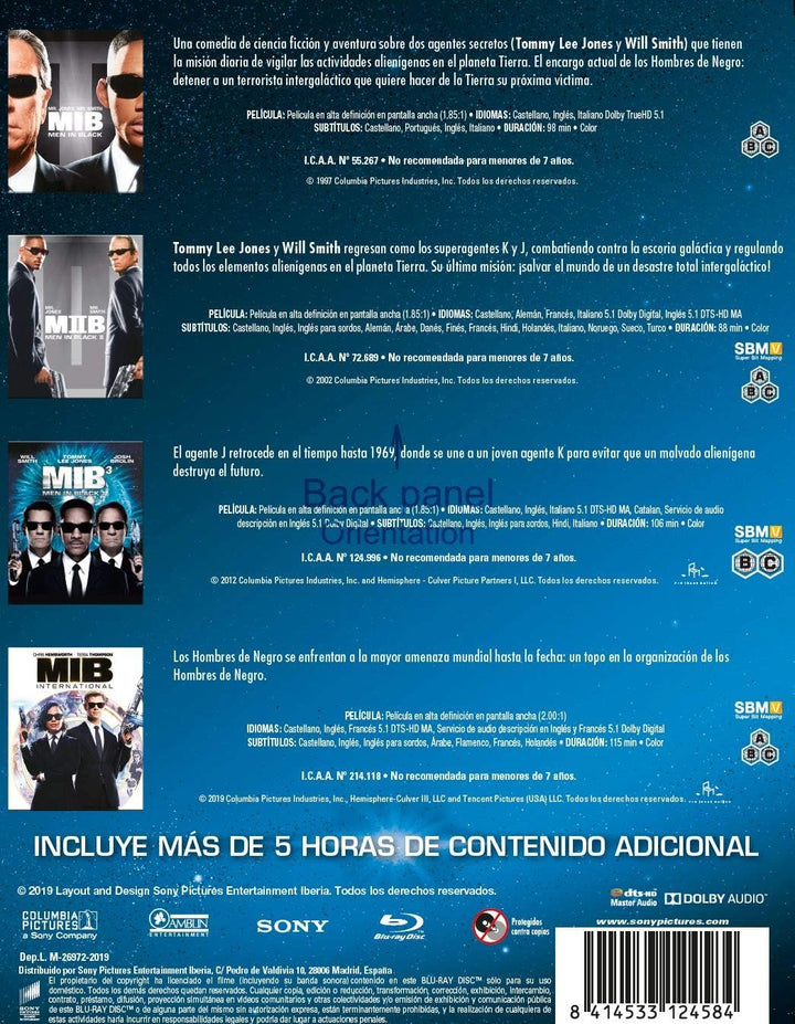 Men in black pack 1+2+3+international (bd)