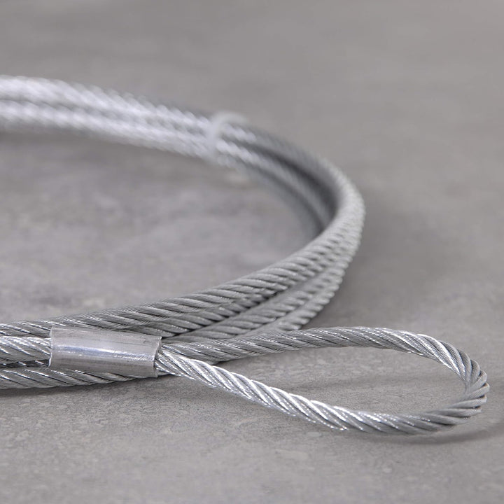 Drahtseile24 Stahlseil mit Ösen, Drahtseil mit Ösen, Schlaufenseil – Stahlseil mit zwei Schlaufen, D