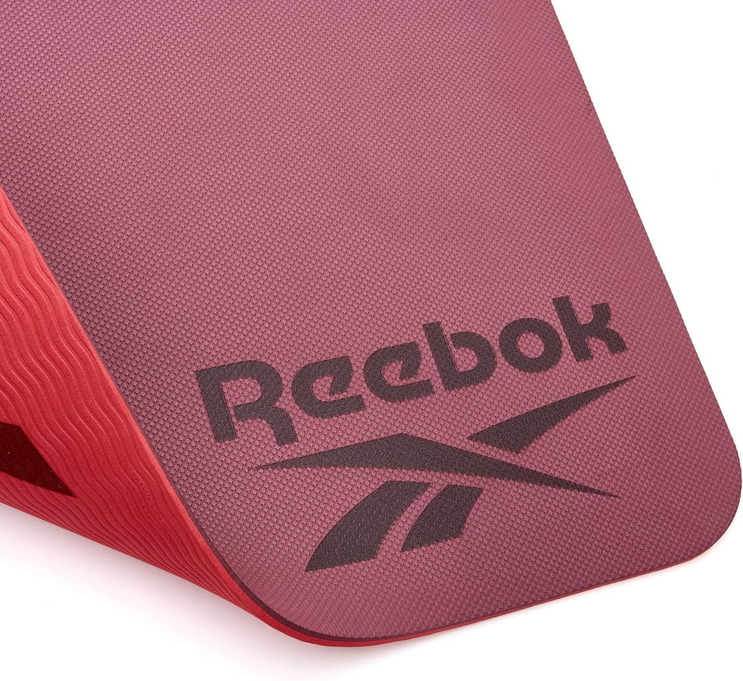 Reebok Doppelseitige 6-mm-Yogamatte Rot, Rot