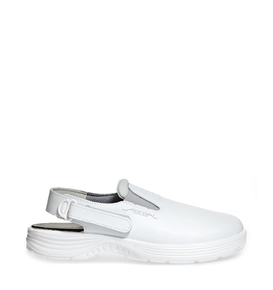 Abeba Clog 711130 - X-Light Glattleder weiss 37 EU, 37 EU