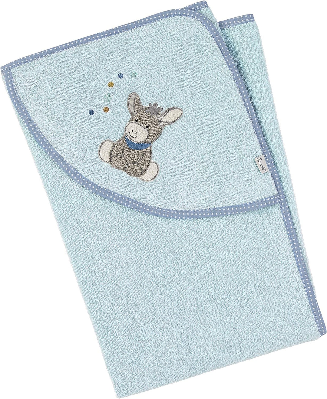Sterntaler Spieluhr, Stofftier Esel Emmi, Austauschbares Spielwerk & Baby Handtuch Kapuze - Kapuzenh