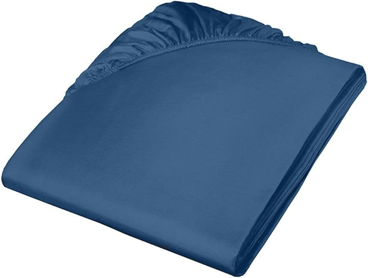 fleuresse Uni Colours, Mako-Satin, Denim, 100 x 200 Denim 100 x 200, Denim 100 x 200