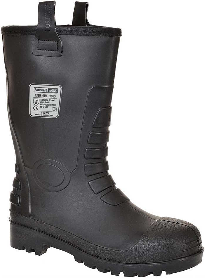 Portwest Neptune Rigger Sicherheitsstiefel S5 CI, Grösse: 47, Farbe: Schwarz, FW75BKR47 Schwarz 12,