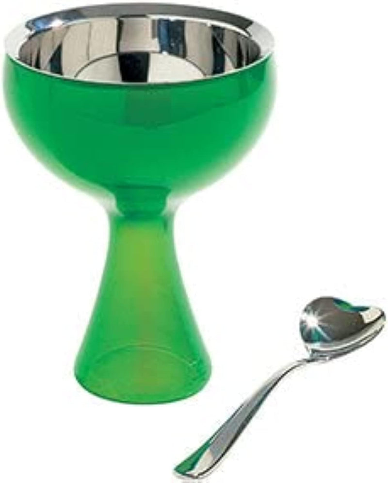 Alessi Big Love Ice Cream Bowl and Spoon Colour: Alessi Blue