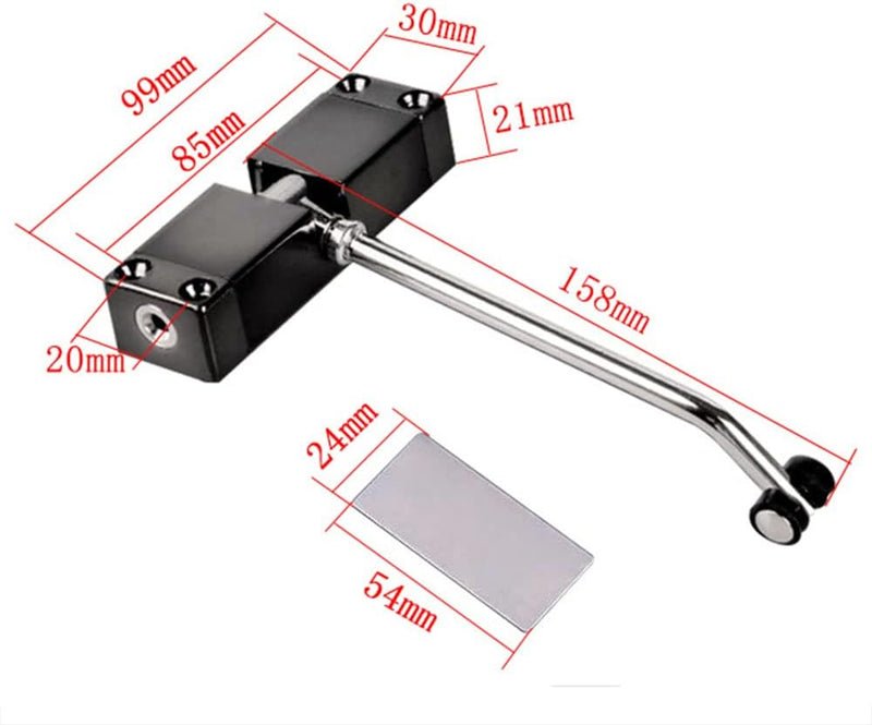 2 Stk Federtürschliesser, automatischer Türschliesser, leiser, automatisch schliessender, oberfläche