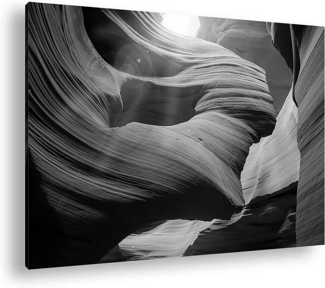 deyoli Antelope Canyon Format: 60x40 Effekt: Schwarz&Weiss als Leinwandbild, Motiv fertig gerahmt au