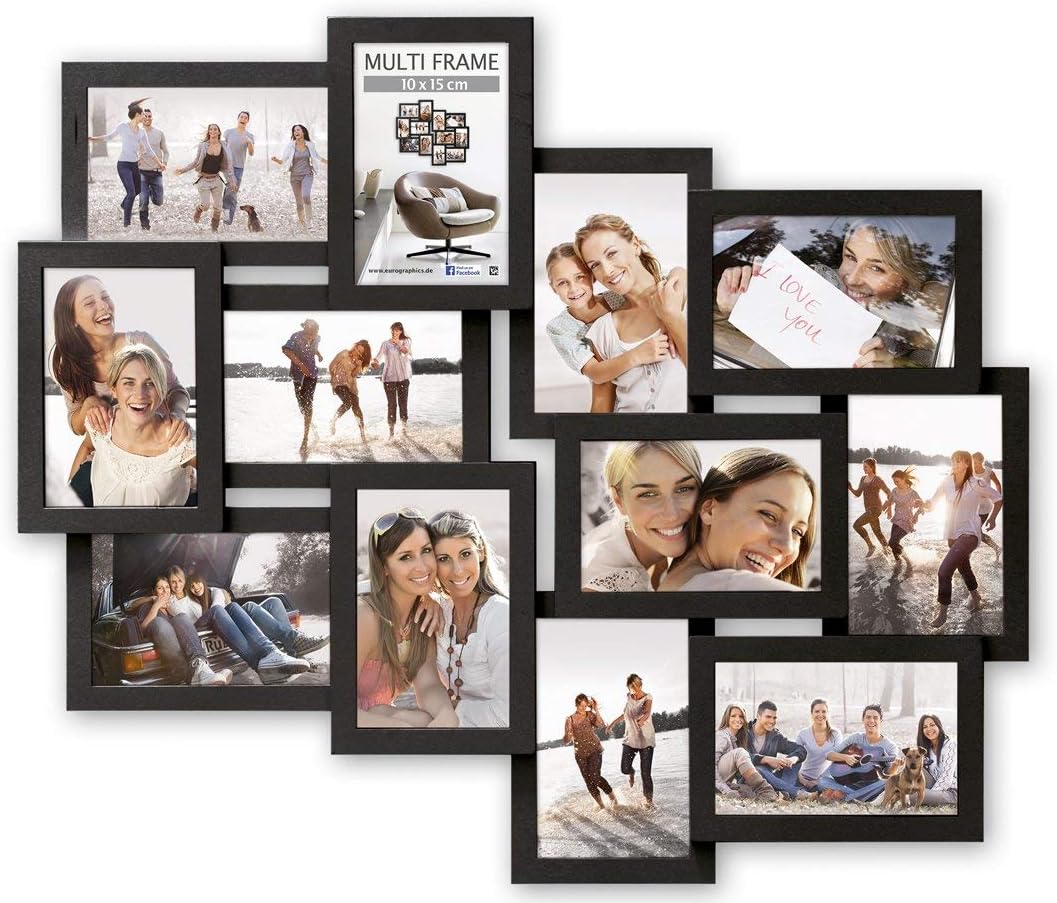 Eurographics PF-MULTI-12-01 Fotorahmen, 59 x 51 cm Black / Schwarz, Black / Schwarz