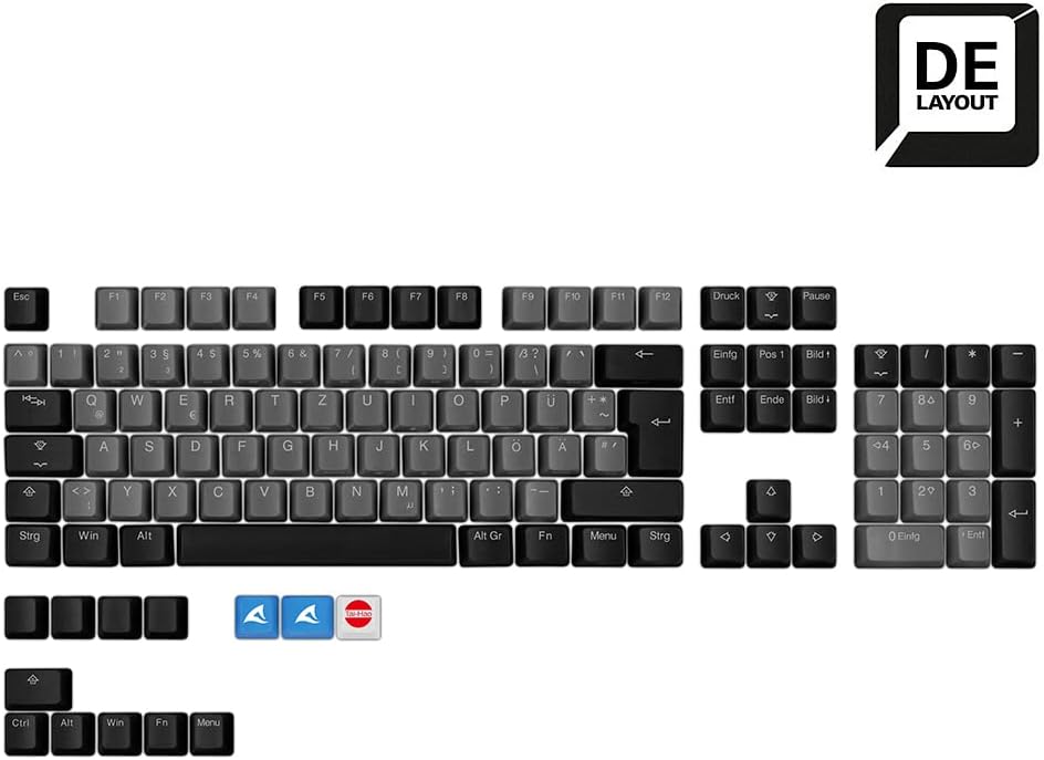 Sharkoon Skiller SAC20, Tastenkappenset aus PBT-Kunststoff, ISO DE 115