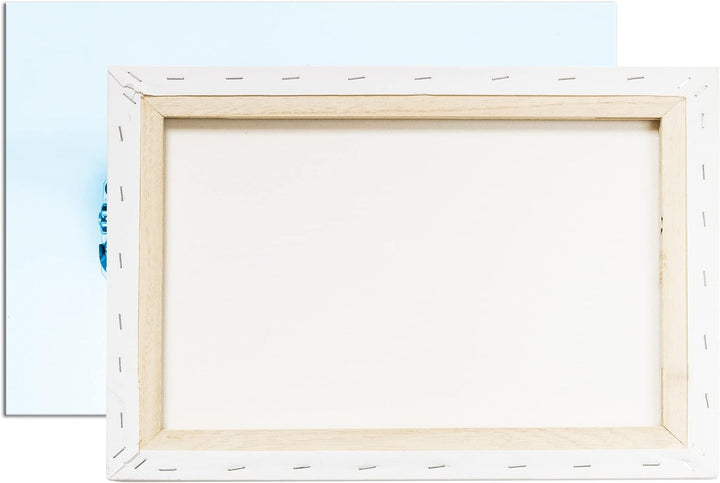 deyoli Stillleben einer Kamera und Notebook Format 80x60 Effekt: Monocrome Blau als Leinwandbild, Mo