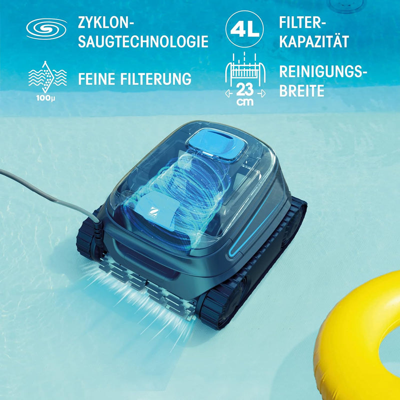 Automatischer Poolroboter Zodiac CNX 20 für bis zu 10x5 m, reinigt Boden, Wände und Wasserlinie. Zyk
