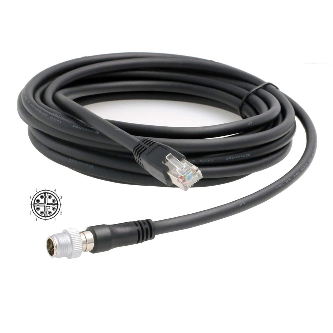 HangTon M12-Ethernet-Kabel, 8P Xcodiert, Stecker auf RJ45, Cat5e, Kabel für Cognex Industriekamera-S