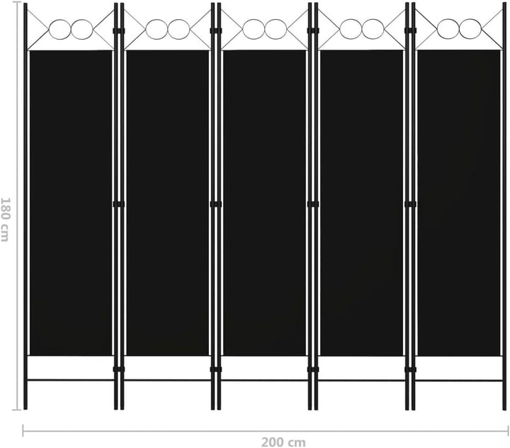 Tidyard 5-TLG.Raumteiler Trennwand Paravent Wand Raumtrenner Wandschirme Stellwand Faltbar Sichtschu