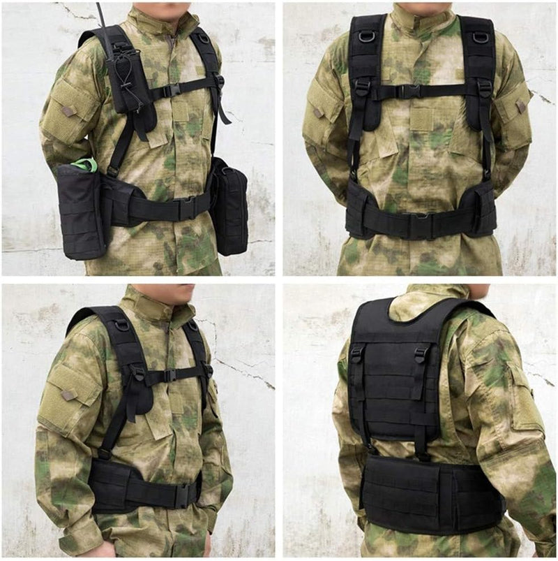 Tactical Vest, Harness Chest Waist Pack Taschen funktionale Taillen-Packs 600D für Airsoft Jagd Wand