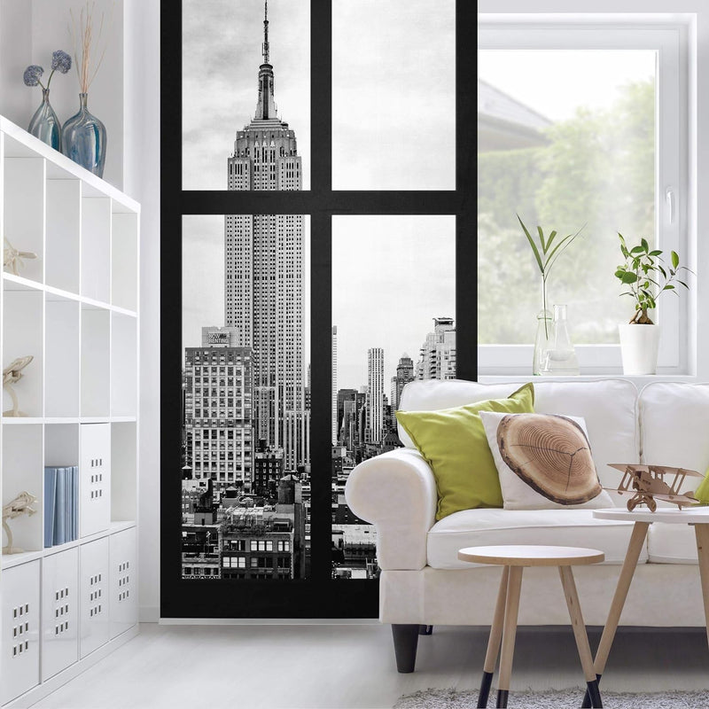 Bilderwelten Raumteiler Fenster New York Empire State Building 250x120cm + transp. Halterung 250 x 1