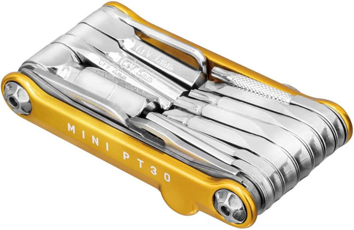 Topeak Unisex – Erwachsene Mini PT30 Multitool, Gold, 7,4 x 4 x 1,9 cm Einzelbett, Einzelbett