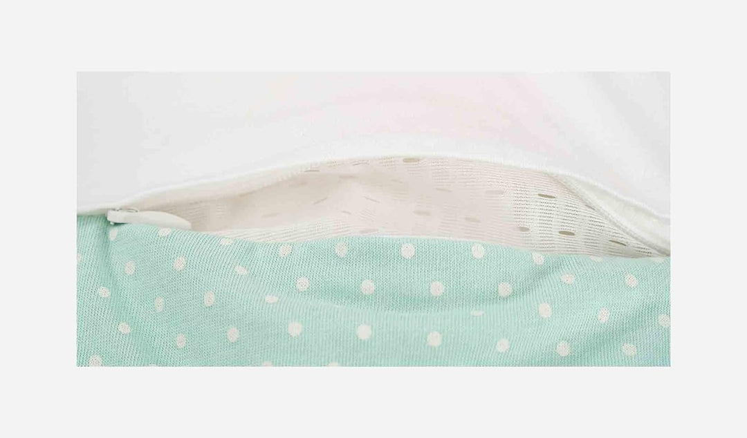 Träumeland S0100353 Babyschlafsack LIEBMICH 3 teilig Set Pünktchen mint, Grösse 56/62, mehrfarbig