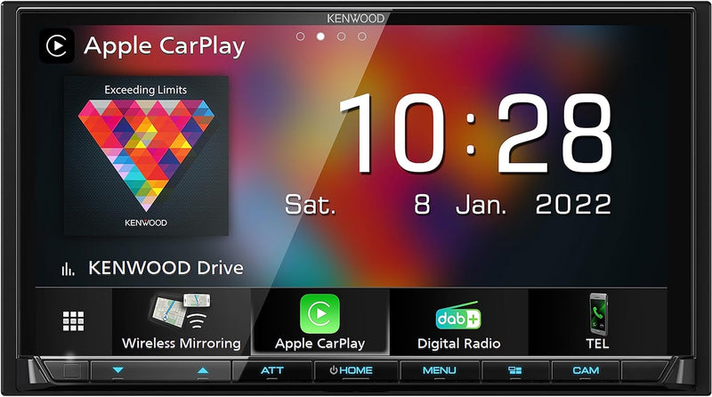 KENWOOD DMX8021DABS - 17,7 cm (7") Digital Media AV-Receiver mit Wireless CarPlay & Android Auto (4x