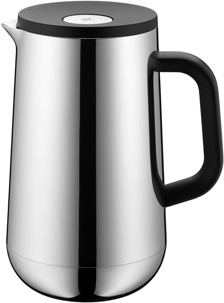 WMF Impulse Thermoskanne Edelstahl 1l, Isolierkanne für Tee oder Kaffee, Druckverschluss, hält Geträ