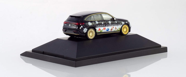 herpa 102155 Mercedes-Benz EQC Weihnachts-PKW 2019“ in Mini zum Basteln und Sammeln, Mehrfarbig