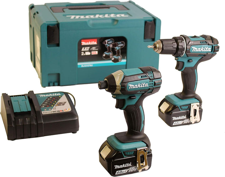 Makita Combo Kit Akku-Bohrschrauber Set DLX2127MJ DDF482 + DTD152 + 2 x 4,0AH + DC18RC im Makpac Gr.
