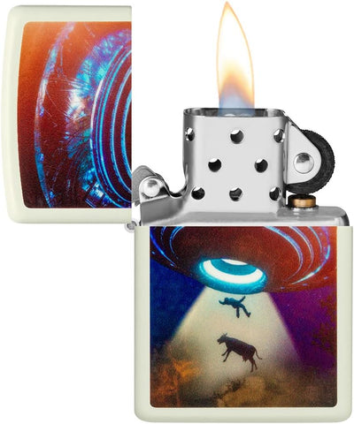 Zippo Feuerzeug, leuchtet im Dunkeln, UFO, eine Box One Box Leuchtet im Dunkeln., One Box Leuchtet i