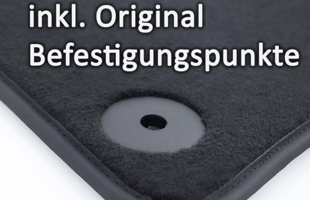 Fussmatten passend für A4 S4 RS4 (B6 B7) Premium Qualität Autoteppiche Velours anthrazit 2-teilig