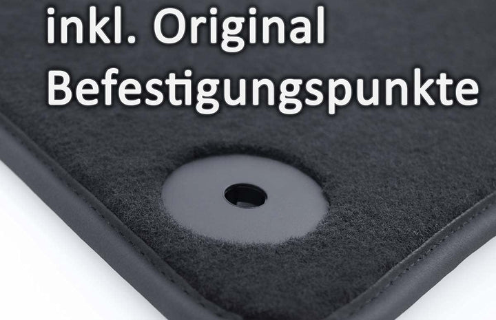 Fussmatten passend für A4 S4 RS4 (B6 B7) Premium Qualität Autoteppiche Velours anthrazit 2-teilig