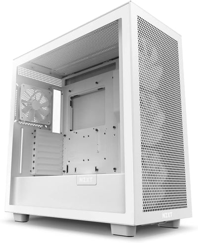 NZXT H7 Flow RGB - CM-H71FW-R1 - ATX Mid-Tower Gaming PC-Gehäuse - USB-C Port - Mesh Front- & Temper