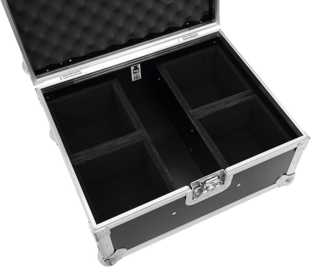 ROADINGER Flightcase 4x AKKU UP 4 QCL Spot QuickDMX | PRO Flightcase für 4 x AKKU UP 4 QCL Spot Quic