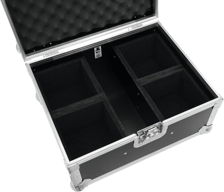 ROADINGER Flightcase 4x AKKU UP 4 QCL Spot QuickDMX | PRO Flightcase für 4 x AKKU UP 4 QCL Spot Quic
