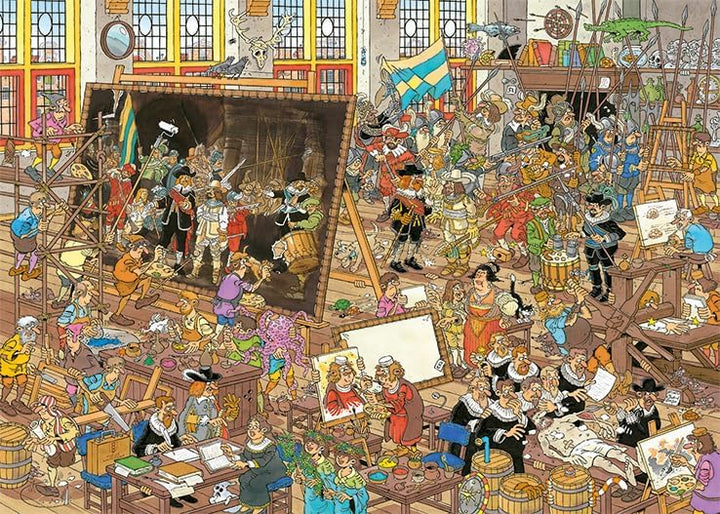 Jumbo 20032 A Trip to The Museum 2x1000 Pieces Jigsaw Puzzle, Mehrfarbig