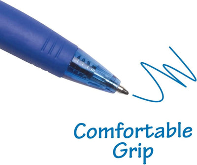 BIC BU3 Comfort Grip - Retractable Ball Pens - 4 Black, 3 Blue, 3 Red