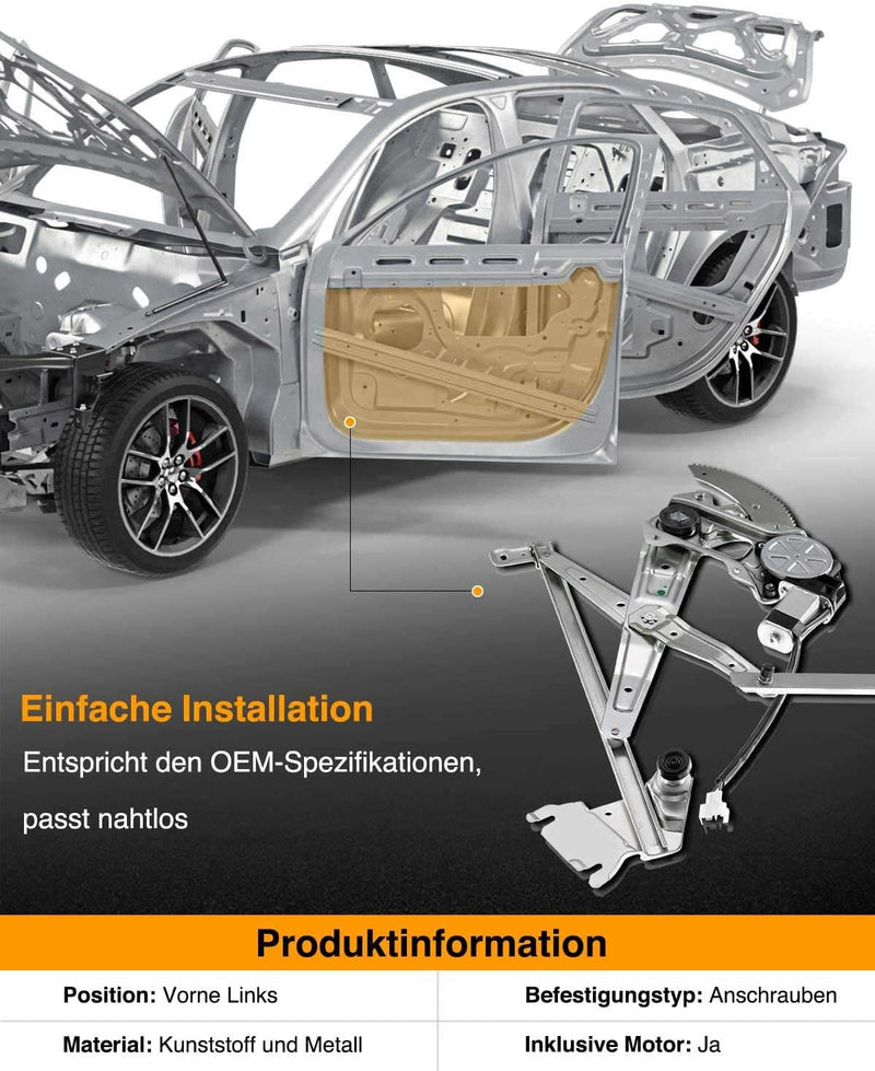 Frankberg Fensterheber Mit Motor Vorne Links Kompatibel mit Forester SG 4/5-Türer 2002-2008 61188SA0