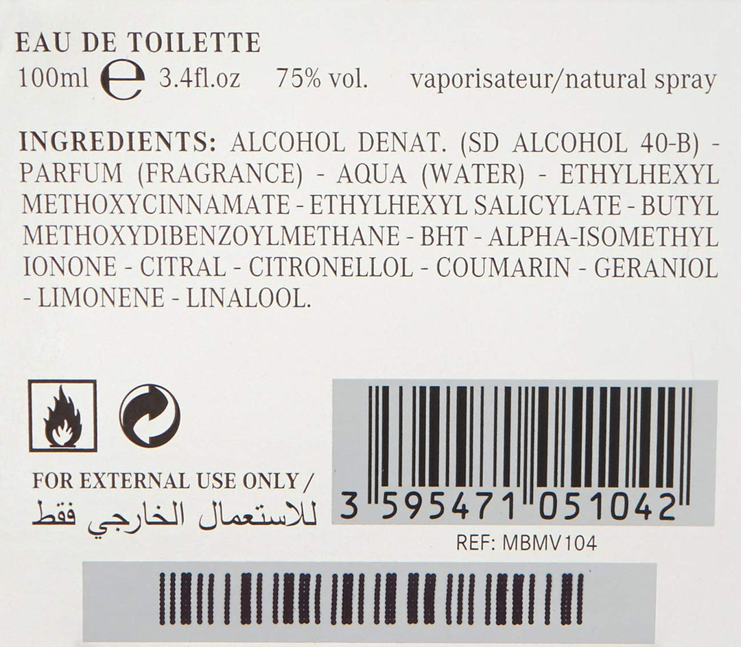Mercedes-Benz VIP Club Eau de Toilette Pure Woody Natural Spray, 100 ml, Pure Woody