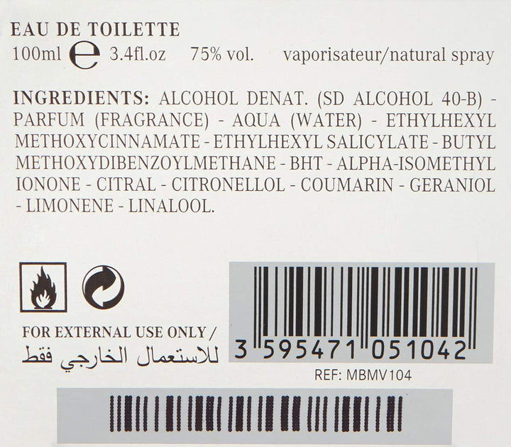 Mercedes-Benz VIP Club Eau de Toilette Pure Woody Natural Spray, 100 ml, Pure Woody