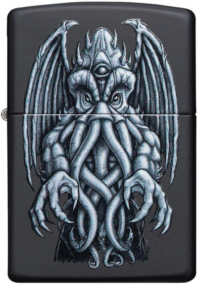 Zippo Unisex-Erwachsene Winged Monster Feuerzeug, Schwarz Matt Flügelmonster, Einheitsgrösse, Schwar