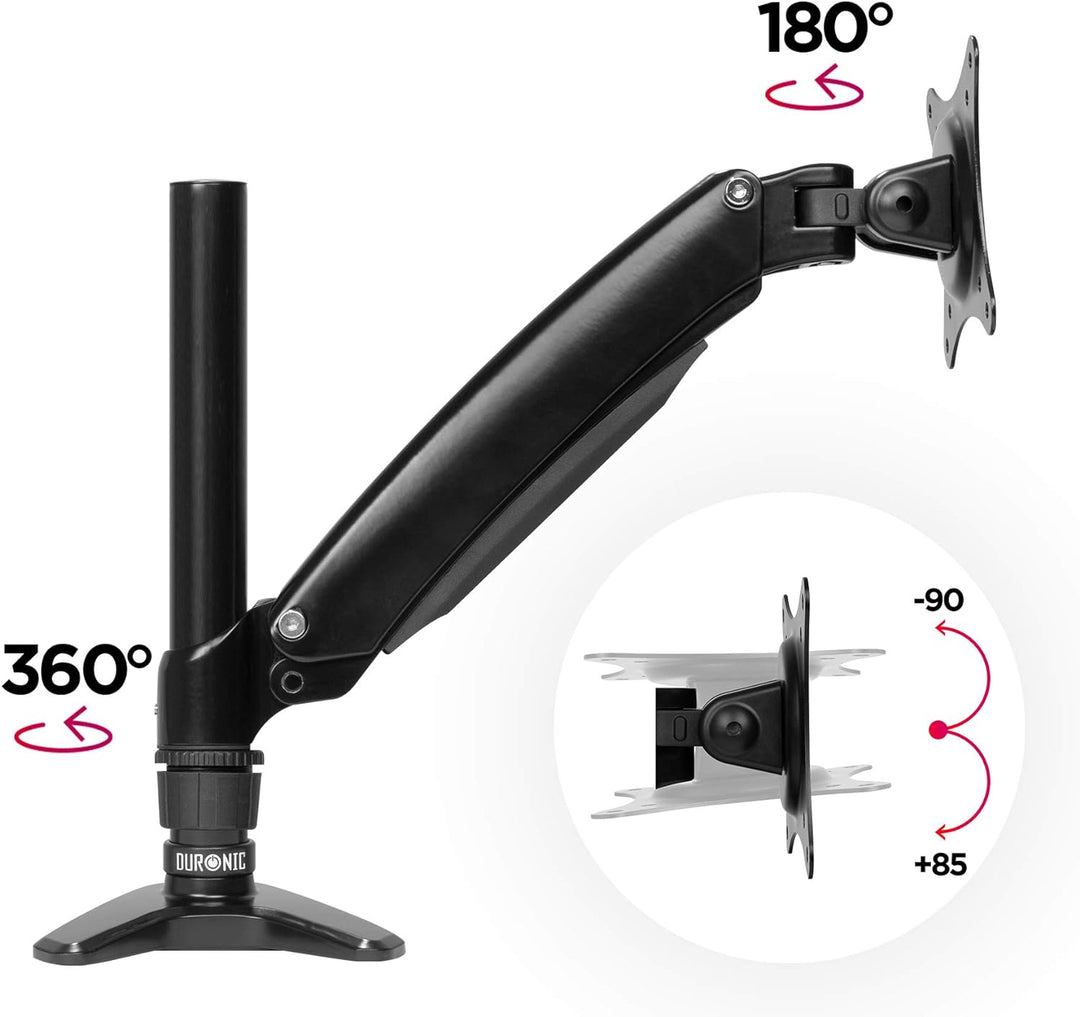 Duronic DM551X1 Monitor-Armständer/Tischhalterung für 15-27 LED-LCD-Bildschirm, VESA 75/100, 7,8 kg