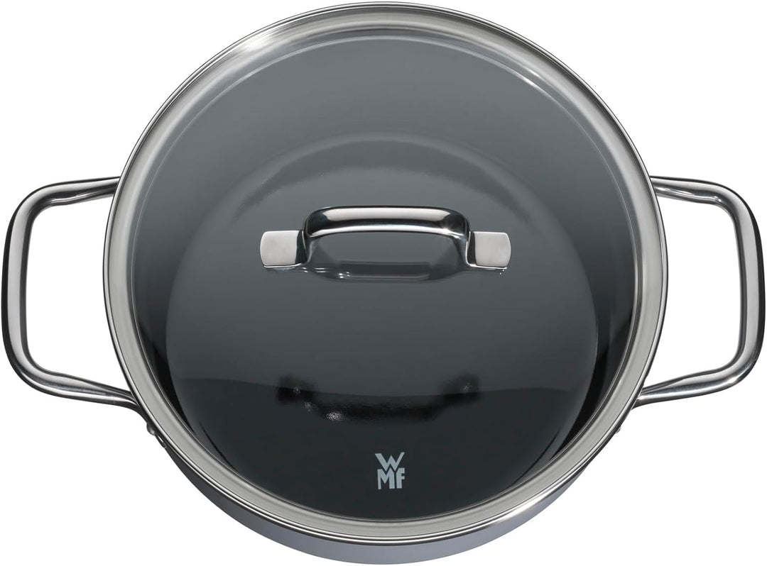 WMF Fusiontec Essential Kochtopf gross, 20 cm, Glasdeckel, Bratentopf Induktion, 2,4l, High-Tech Ker