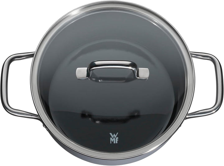 WMF Fusiontec Essential Kochtopf gross, 20 cm, Glasdeckel, Bratentopf Induktion, 2,4l, High-Tech Ker
