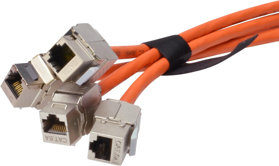 DIGITUS M6 Schrauben & Käfigmuttern – 100 Stück Set – Für 19-Zoll & 10-Zoll Schränke + Klettband für