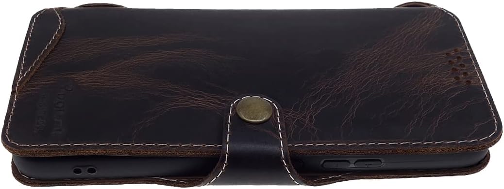 Yogurt Handyhülle für Samsung Galaxy S22+, Hülle Echtleder Case Ledertasche Lederhülle für Samsung S