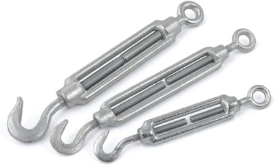 20m DRAHTSEIL SET 6mm 6x19+FC + 6 x SEILKLEMMEN 6mm DIN 741 + 2 x SPANNSCHLOSS M6 HAKEN - ÖSE verzin