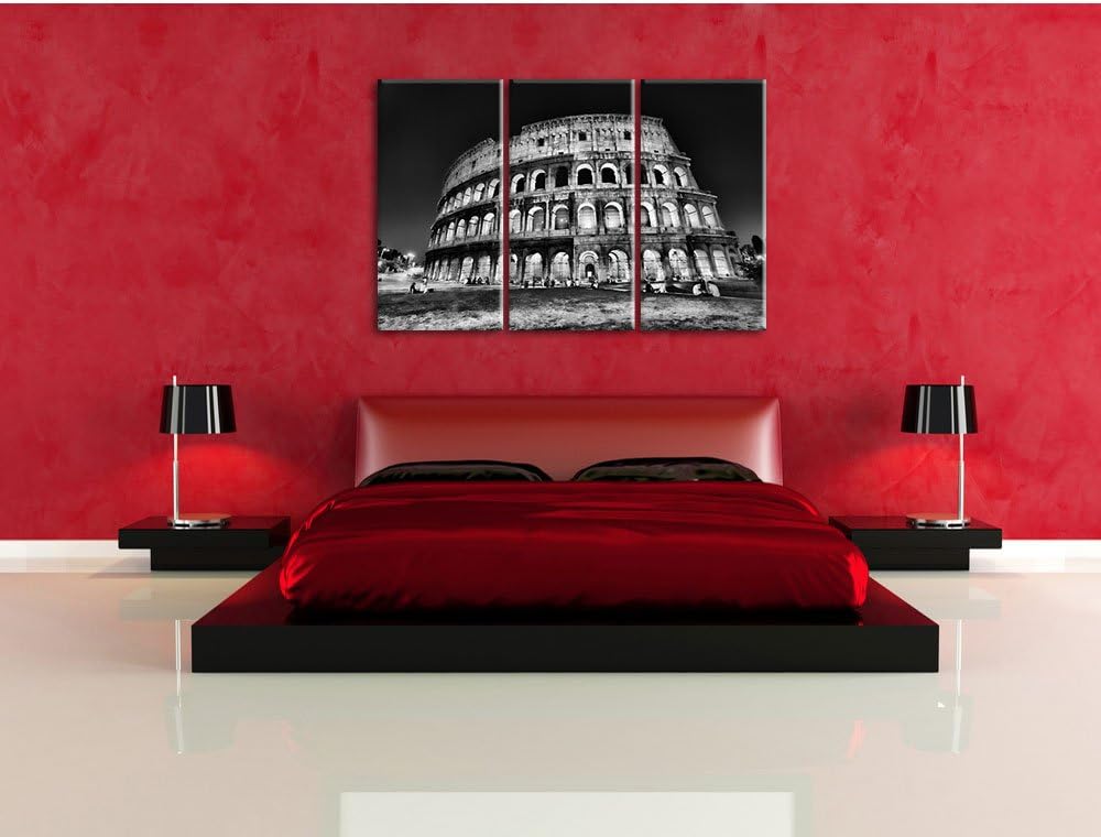 Pixxprint Colosseum in Rom Italien Italy als Leinwandbild/Grösse: 3 Teilig (120x80 cm) cm/Wandbild/K