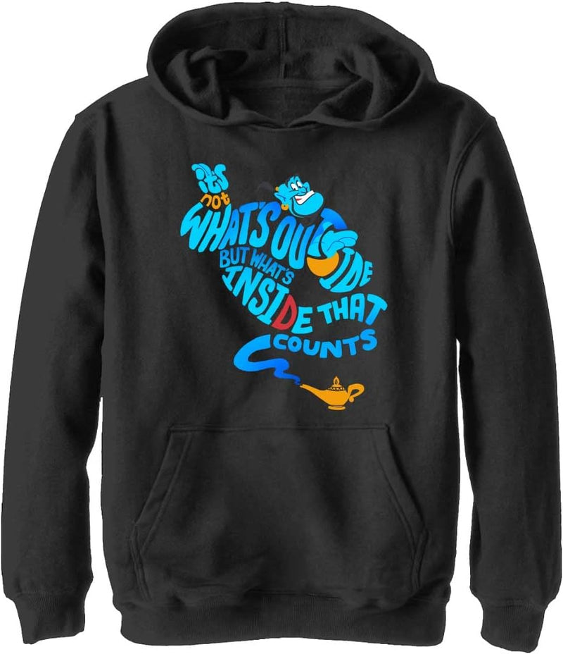 Disney Unisex Kinder Quote Genie Bottle Hoodie, Schwarz, L