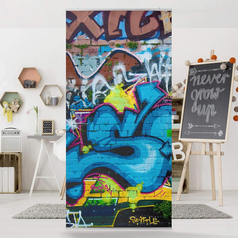 Bilderwelten Raumteiler Colours of Graffiti 250x120cm ohne Halterung 250x120cm without hanger, 250x1