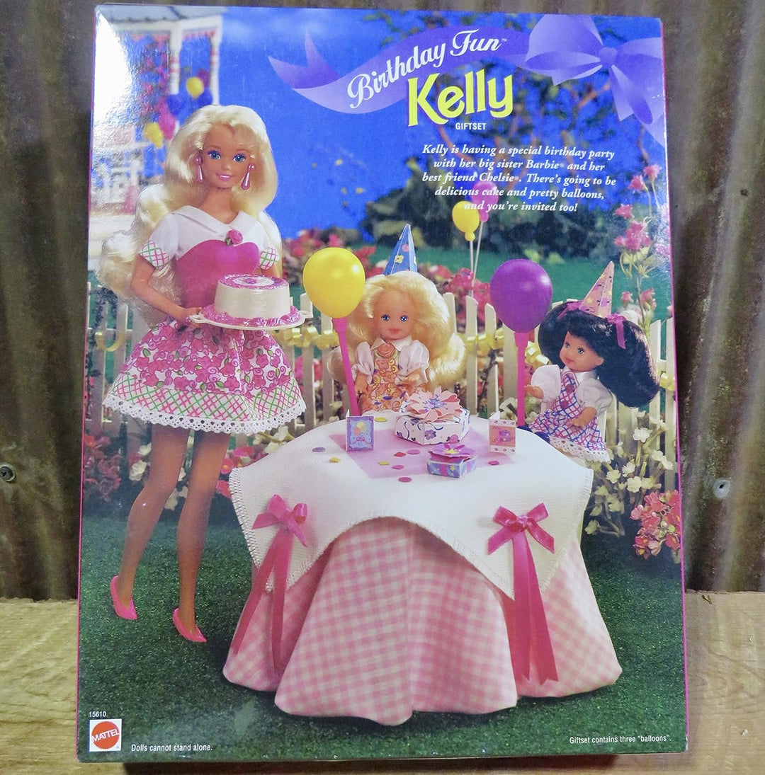 Barbie Birthday Fun KELLY Giftset Special Edition w Barbie, Kelly & Chelsea Dolls & Accessories (199