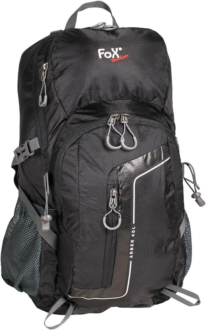 MFH Rucksack Arber 40 Daypack Trekkingrucksack Wanderrucksack Sportrucksack (Schwarz)