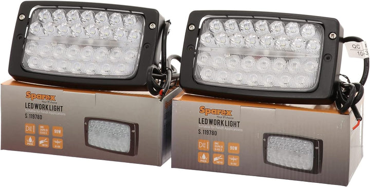 Sparex, 2 x LED-Arbeitsscheinwerfer Fendt/Massey Fergusson/Case, Typ Hella 60 W - 3280 Lumen